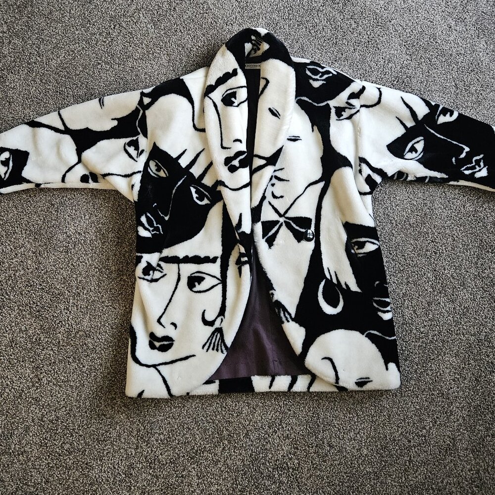 Donnybrook “Picasso Face” Vintage Faux Fur Coat